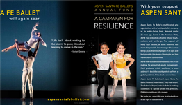 RESILIENCE Organization, with a Boutique Ballet Company As Its Public-Facing Front, Debuted Nearly 25 Years Ago