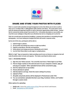 Share and Store Your Photos with Flickr