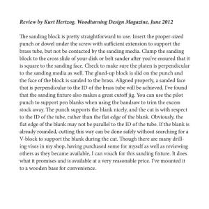 Review by Kurt Hertzog, Woodturning Design Magazine, June 2012 The