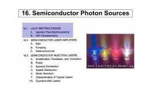 16. Semiconductor Photon Sources Electroluminescence Devices