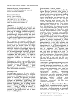 Plateau Fishing Technology and Activity: Stl'atl'imx, Secwepemc and Nlaka