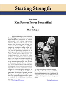 Ken Patera: Power Personified