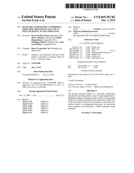 (12) United States Patent (10) Patent No.: US 8,969,392 B2 Van Den Eynde Et Al