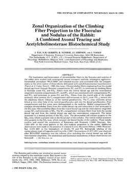 Zonal Organization of the Climbing Fiber Projection to the Flocculus And