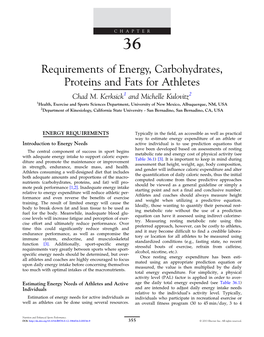 Chapter 36. Requirements of Energy, Carbohydrates, Proteins and Fats