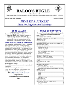 BALOO's BUGLE Volume 17, Number 9D "Make No Small Plans