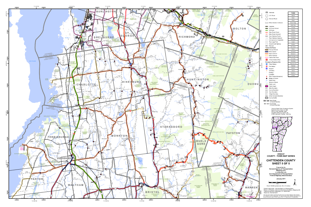 Town Map Series Chittenden County Sheet 5