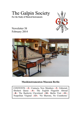 The Galpin Society for the Study of Musical Instruments