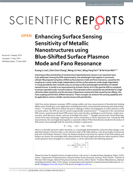 Enhancing Surface Sensing Sensitivity of Metallic
