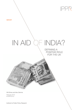 In Aid of India? Defining a Positive Role for the Uk