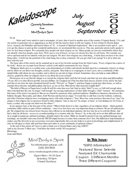 2006 July Aug Sept Newsletter.Pub