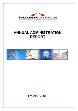 Annual Administration Report Fy-2007-08