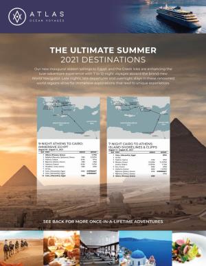 The Ultimate Summer 2021 Destinations