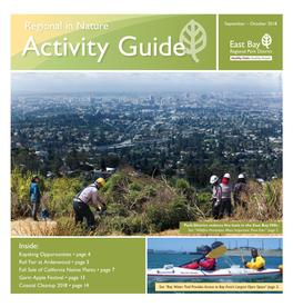 Inside: Kayaking Opportunities • Page 4 Rail Fair at Ardenwood • Page 5 Fall Sale of California Native Plants • Page 7 Garin Apple Festival • Page 13