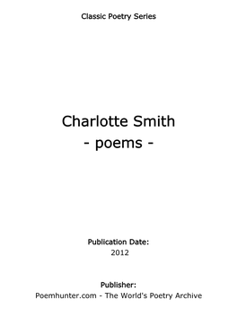 Charlotte Smith - Poems