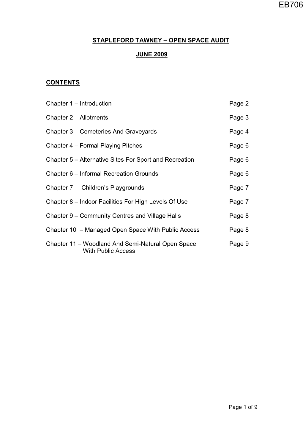 Stapleford Tawney Final Audit