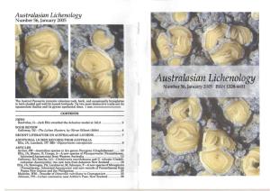 Australasian Lichenology Number 56, January 2005