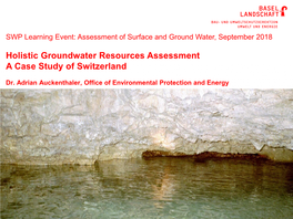 Holistic Water Resources Assessment in Canton Basel