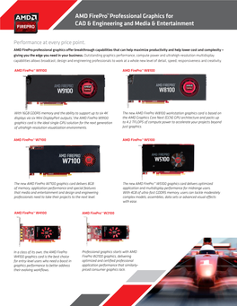 AMD Firepro™Professional Graphics for CAD & Engineering and Media & Entertainment