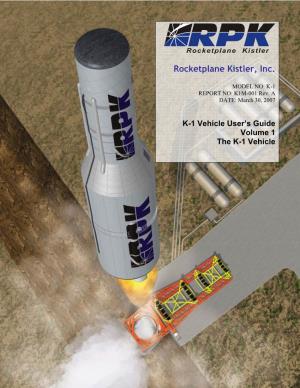 Rocketplane Kistler, Inc. Document No