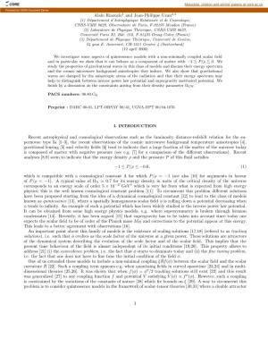 Quintessence and Gravitational Wavesmetadata, Citation and Similar Papers at Core.Ac.Uk
