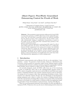 Piecework: Generalized Outsourcing Control for Proofs of Work