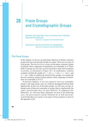 Frieze Groups and Crystallographic Groups