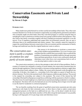Conservation Easements and Private Land Stewardship by Steven J