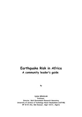 Earthquake Risk in Africa