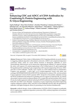 Enhancing CDC and ADCC of CD19 Antibodies by Combining Fc Protein-Engineering with Fc Glyco-Engineering