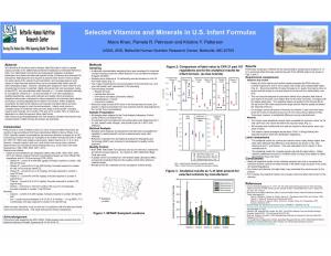 Selected Vitamins and Minerals in U.S. Infant Formulas Mona Khan, Pamela R