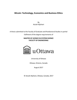 Bitcoin: Technology, Economics and Business Ethics