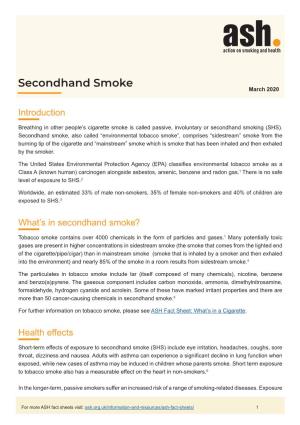 Secondhand Smoke March 2020