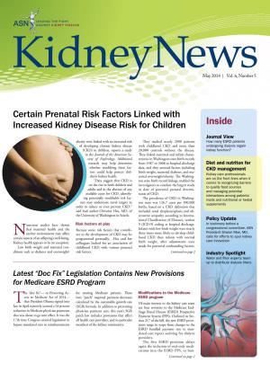 May 2014 Kidney News