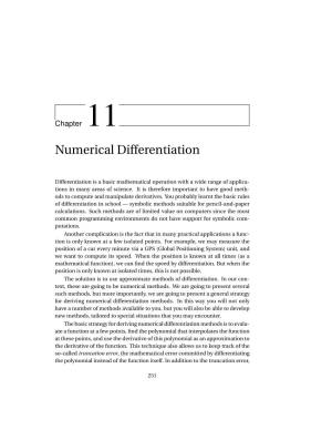 Numerical Differentiation