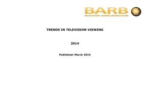 Trends in Television Viewing 2014