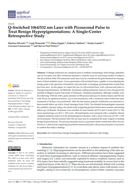 Q-Switched 1064/532 Nm Laser with Picosecond Pulse to Treat Benign Hyperpigmentations: a Single-Center Retrospective Study