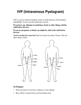 IVP (Intravenous Pyelogram)