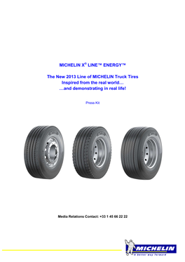 LINE™ ENERGY™ the New 2013 Line of MICHELIN Truck Tires