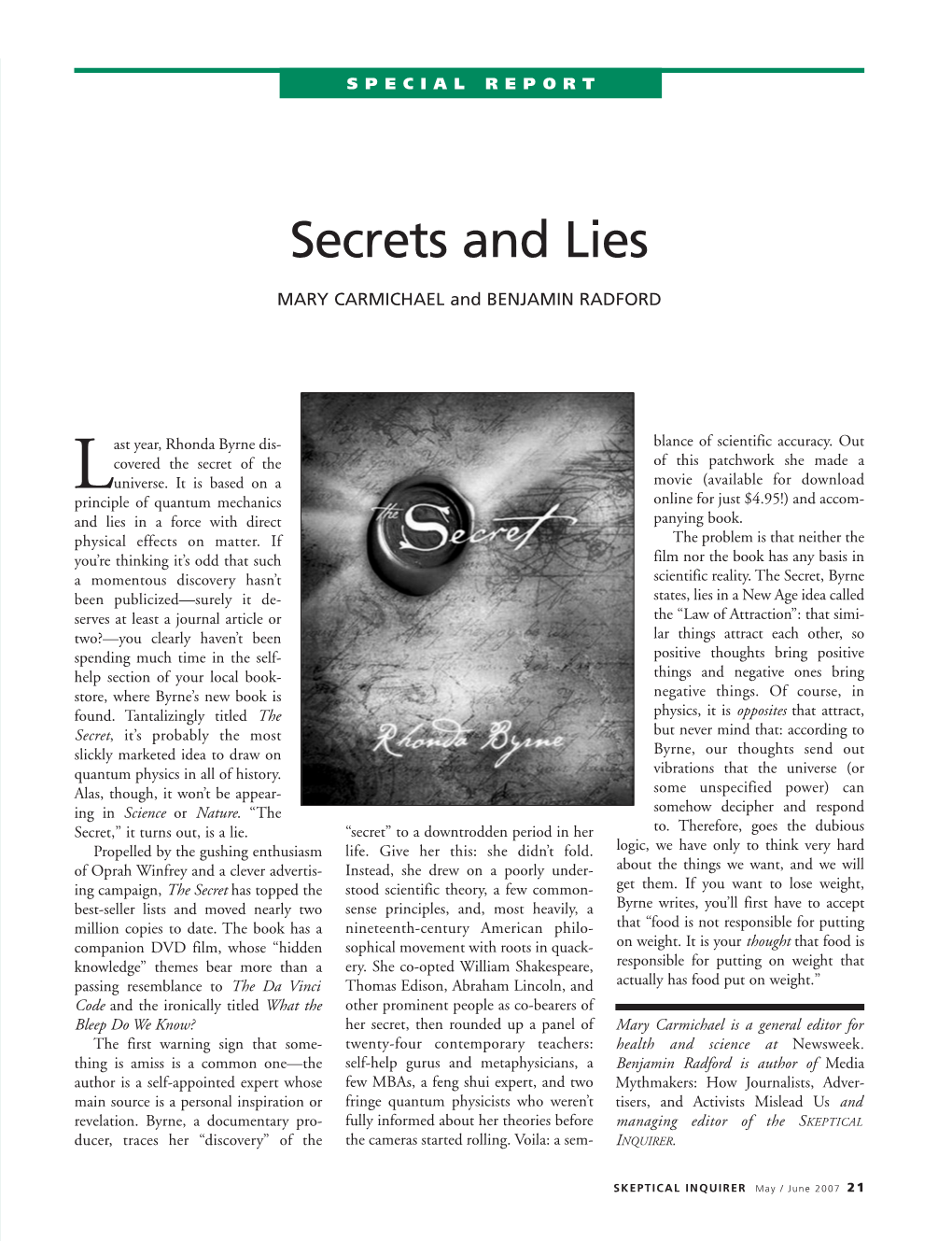 Secrets and Lies