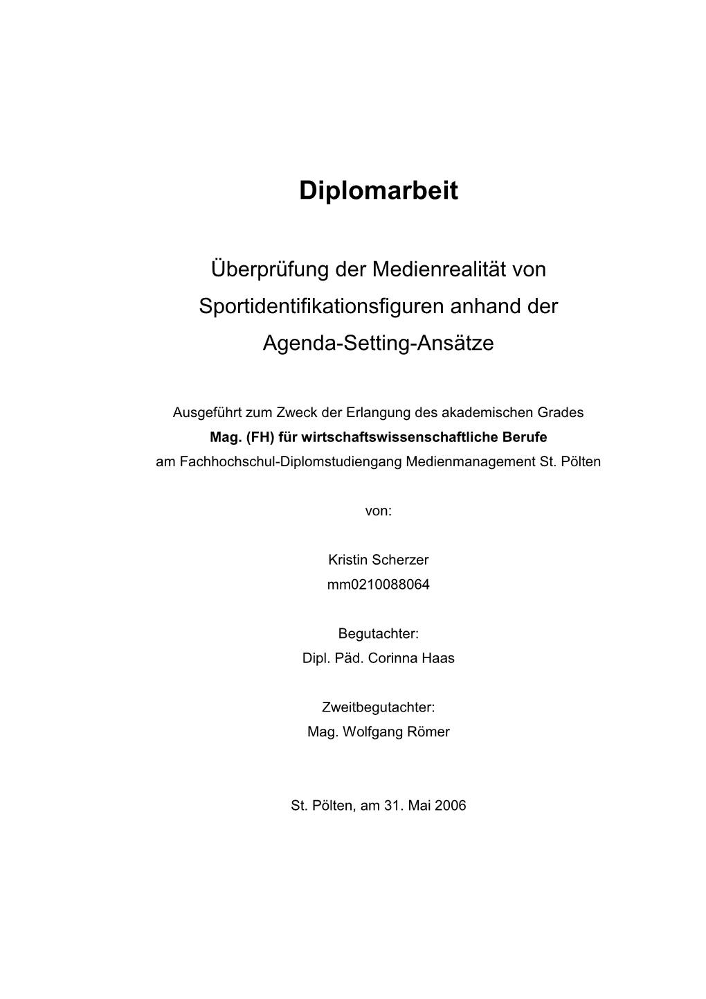 Diplomarbeit