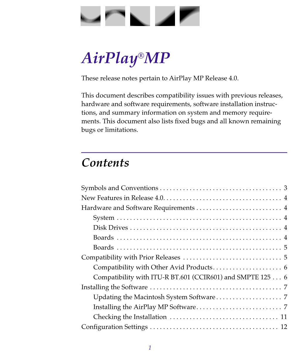 Airplay MP Release 4.0 Release Notes