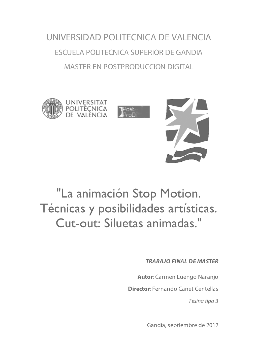 La Animación Stop Motion. Técnicas Y Posibilidades Artísticas