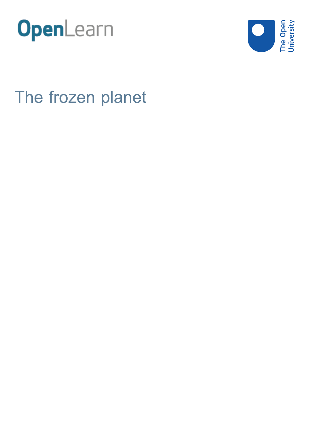 The Frozen Planet