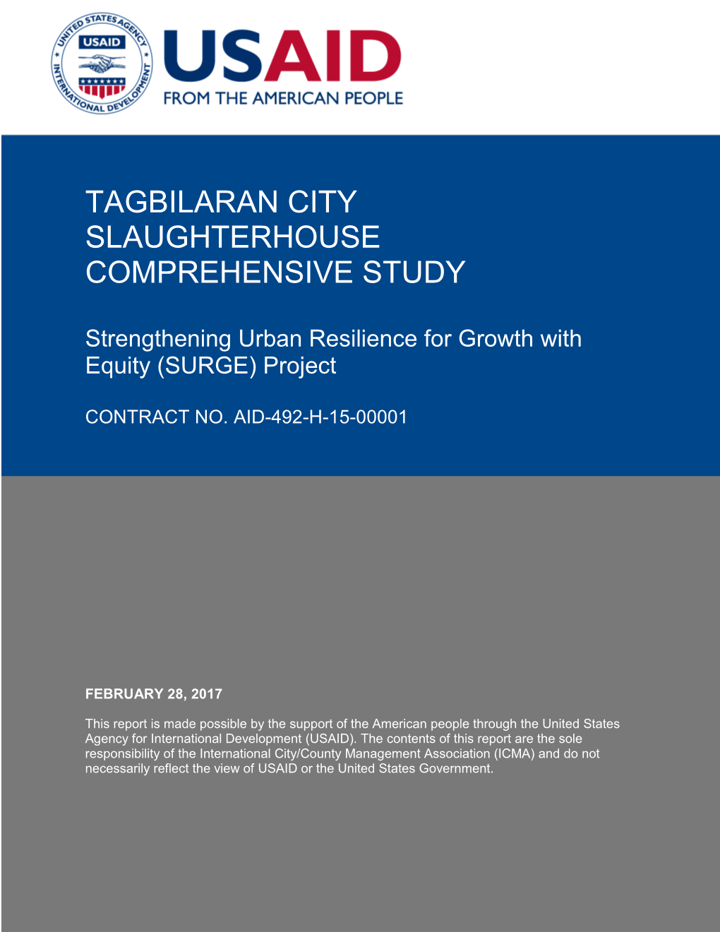 Tagbilaran City Slaughterhouse Comprehensive Study