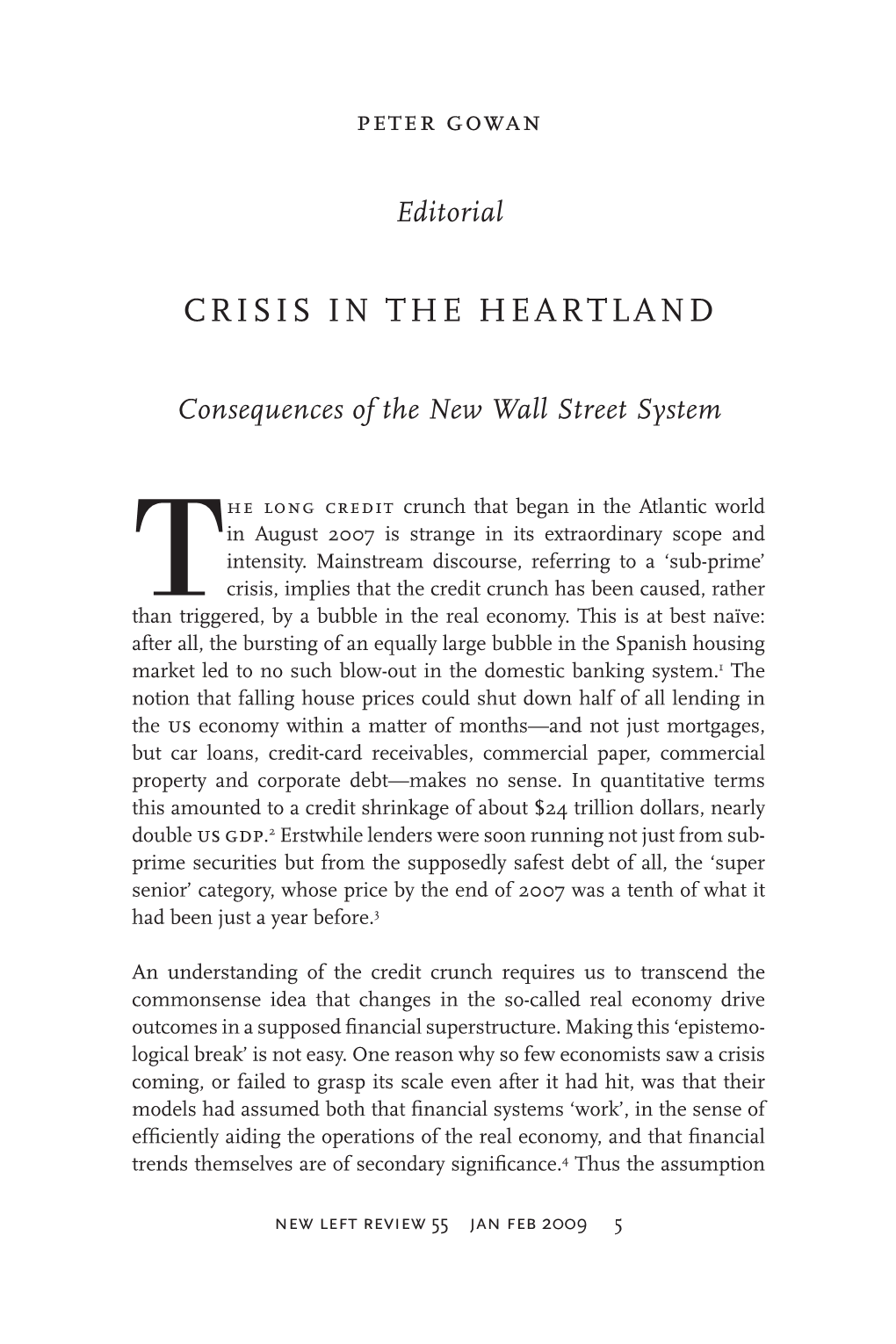 Crisis in the Heartland