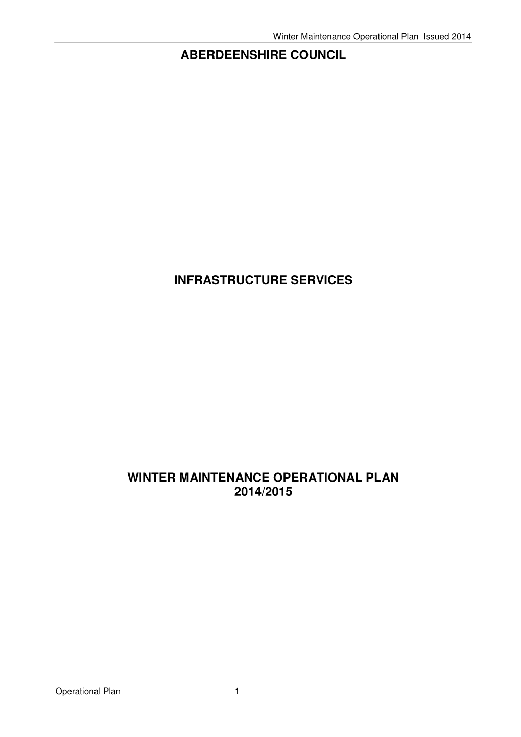 Aberdeenshire Council Infrastructure Services