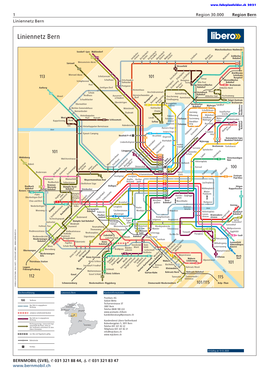 Liniennetz Bern