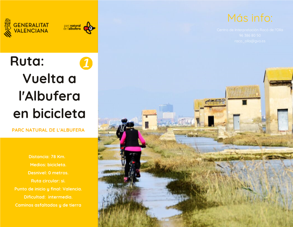 Ruta: Vuelta a L'albufera En Bicicleta