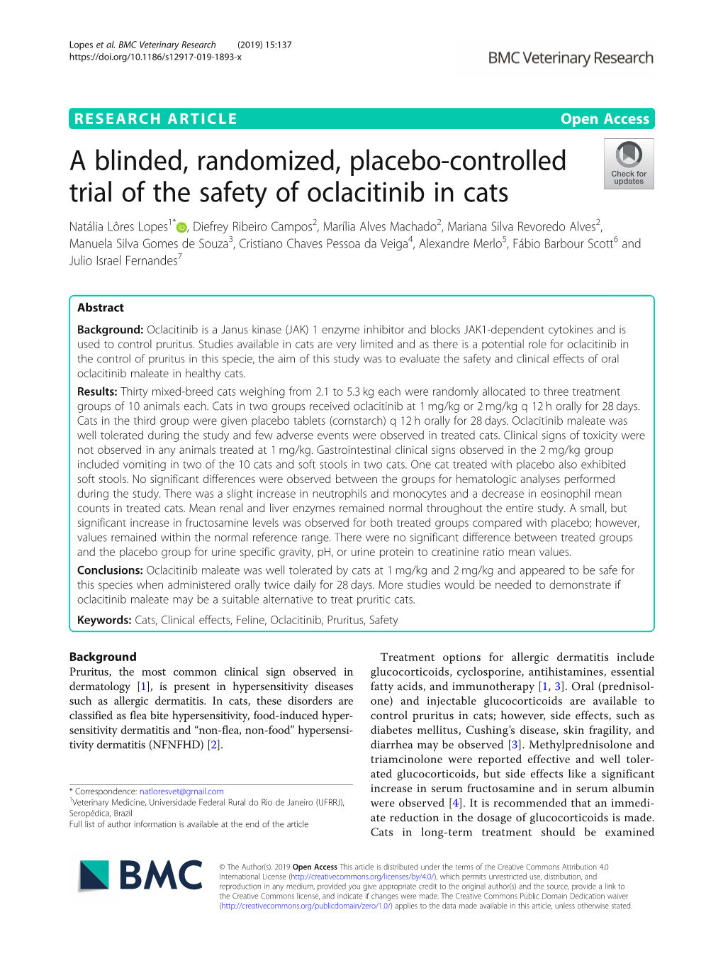 A Blinded, Randomized, Placebo-Controlled Trial of the Safety